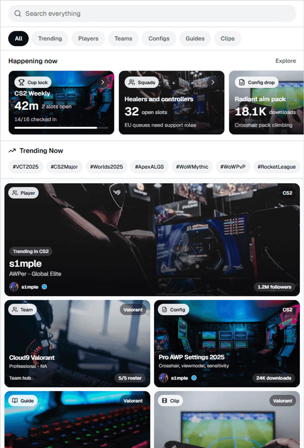 GamerGuild discovery preview